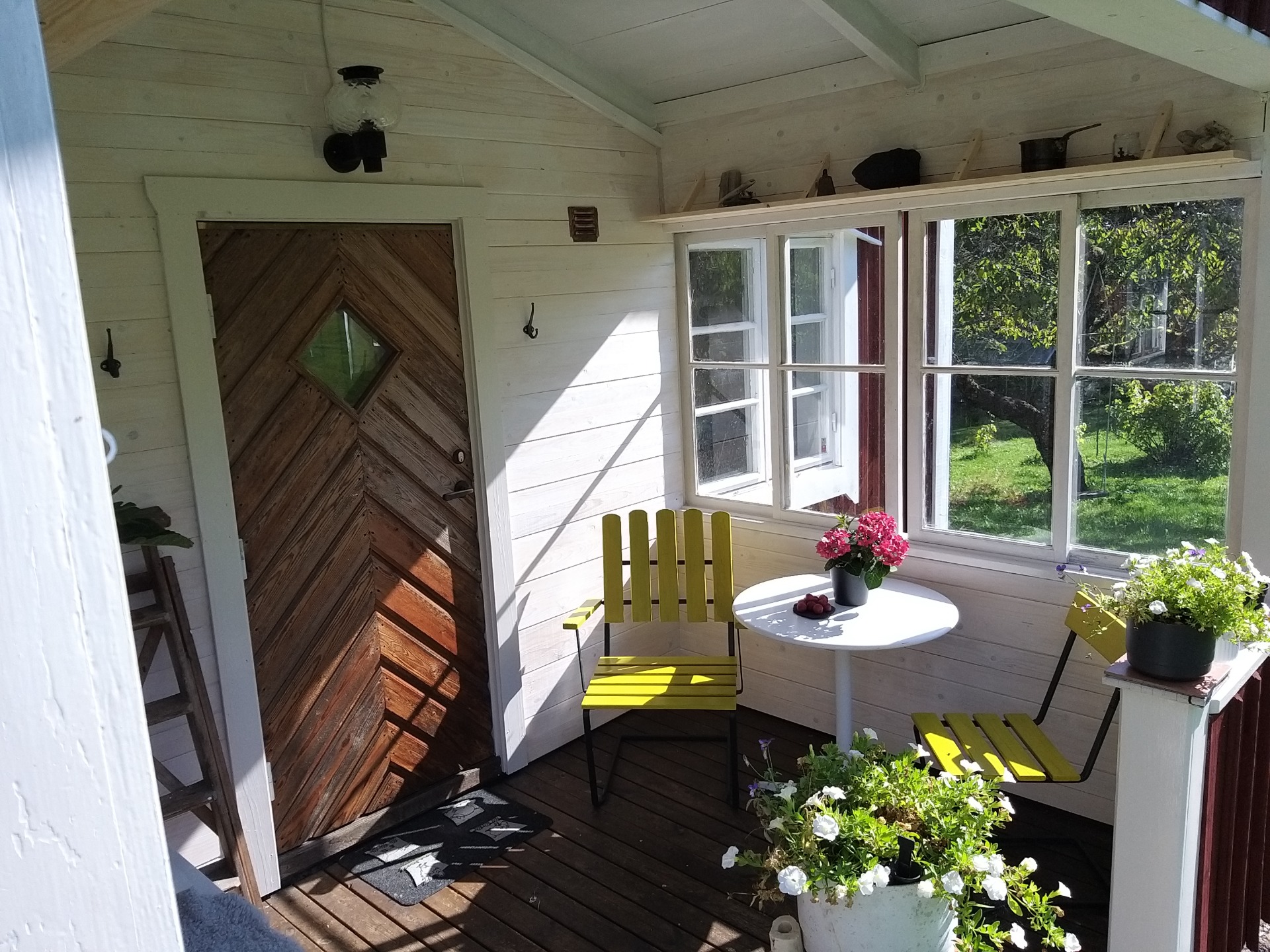 Nyrenoverade verandan
